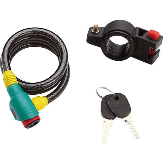 Замок велосипедный TECH TEAM GK102.305+GK-14 8х1000mm ключ NN002684